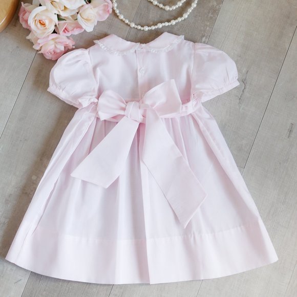 Pink Heirloom Dress Bunny Embroidery Lace SPRING Portraits  Feltman Brothers NWT - Picture 6 of 7